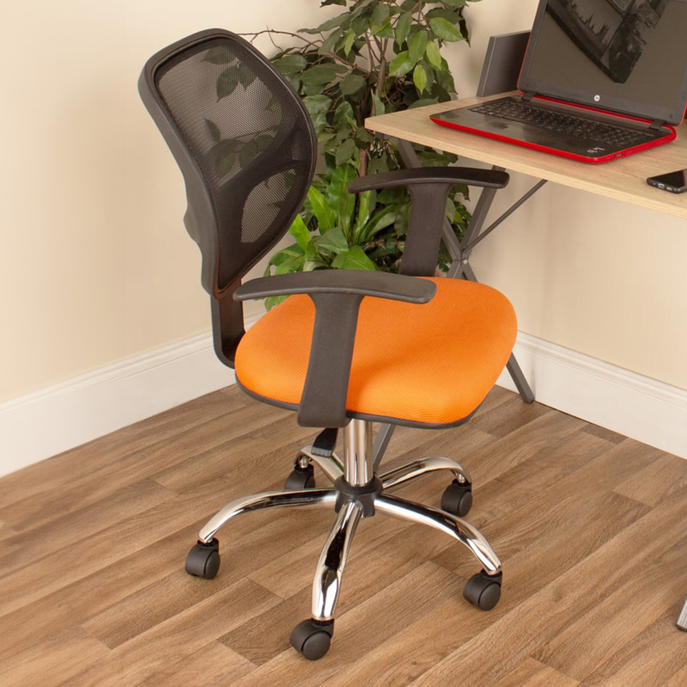 Loft Orange Mesh Swivel Home Office Chair Homebase