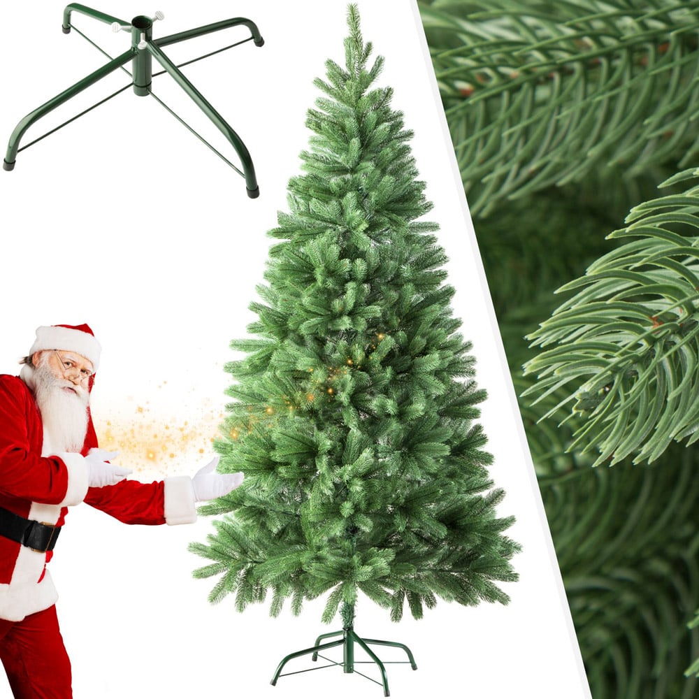 tectake Injection Moulding Lifelike Artificial Christmas Tree 6ft Image 2