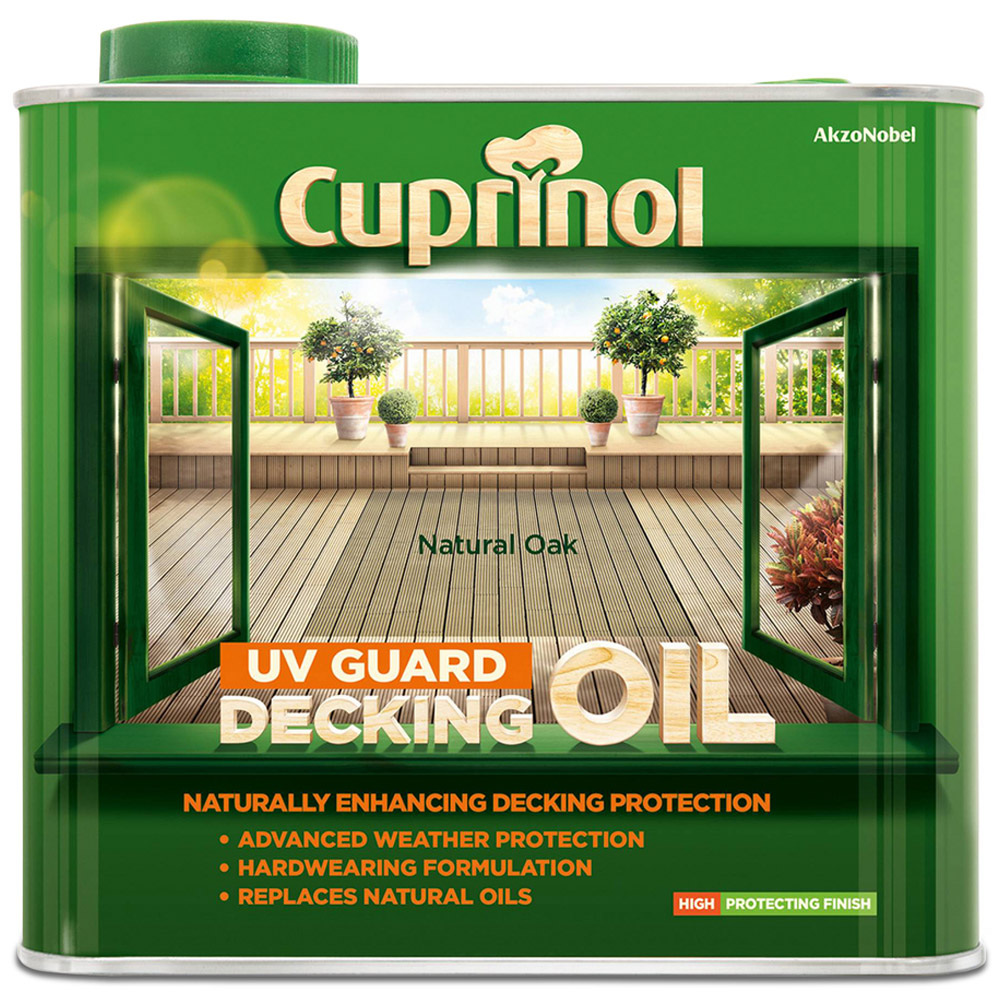 Cuprinol Natural Oak UV Guard Decking Oil 2.5L Image 2