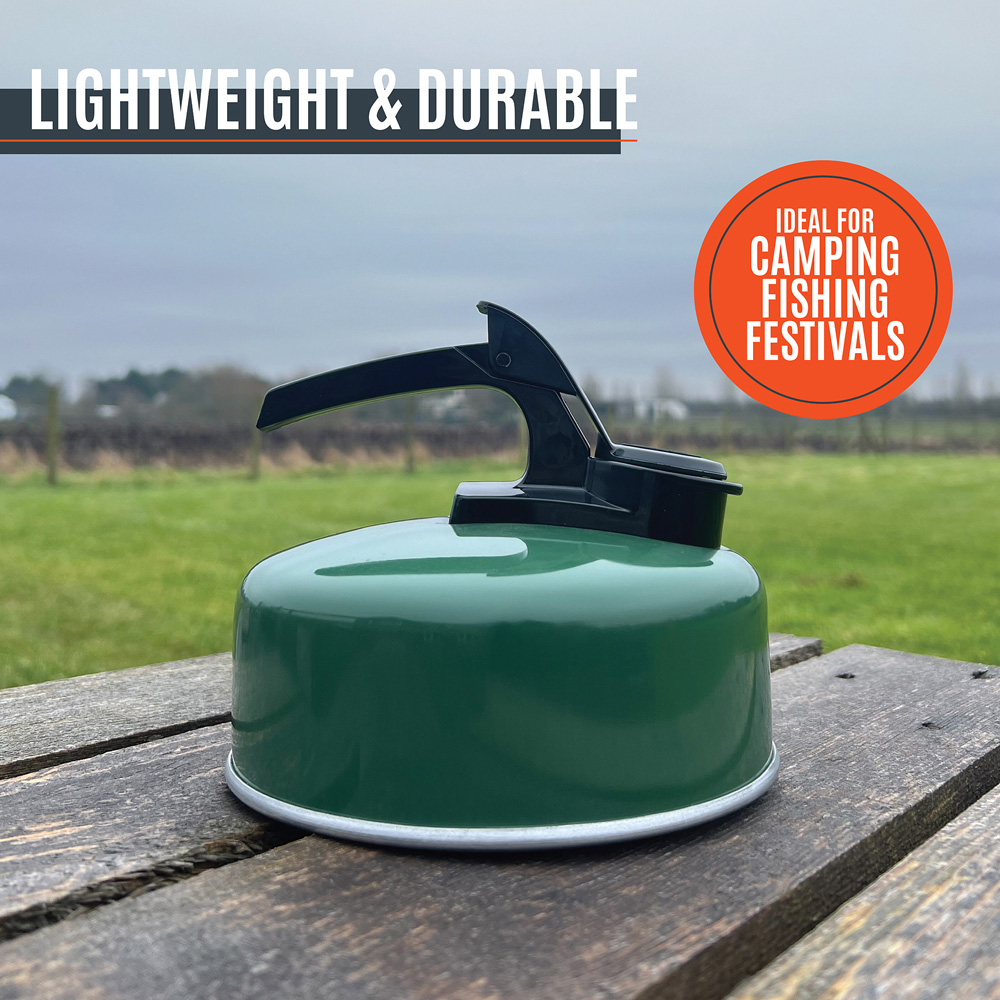 Milestone Camping Green Aluminium Whistling Camping Kettle 1L Image 4