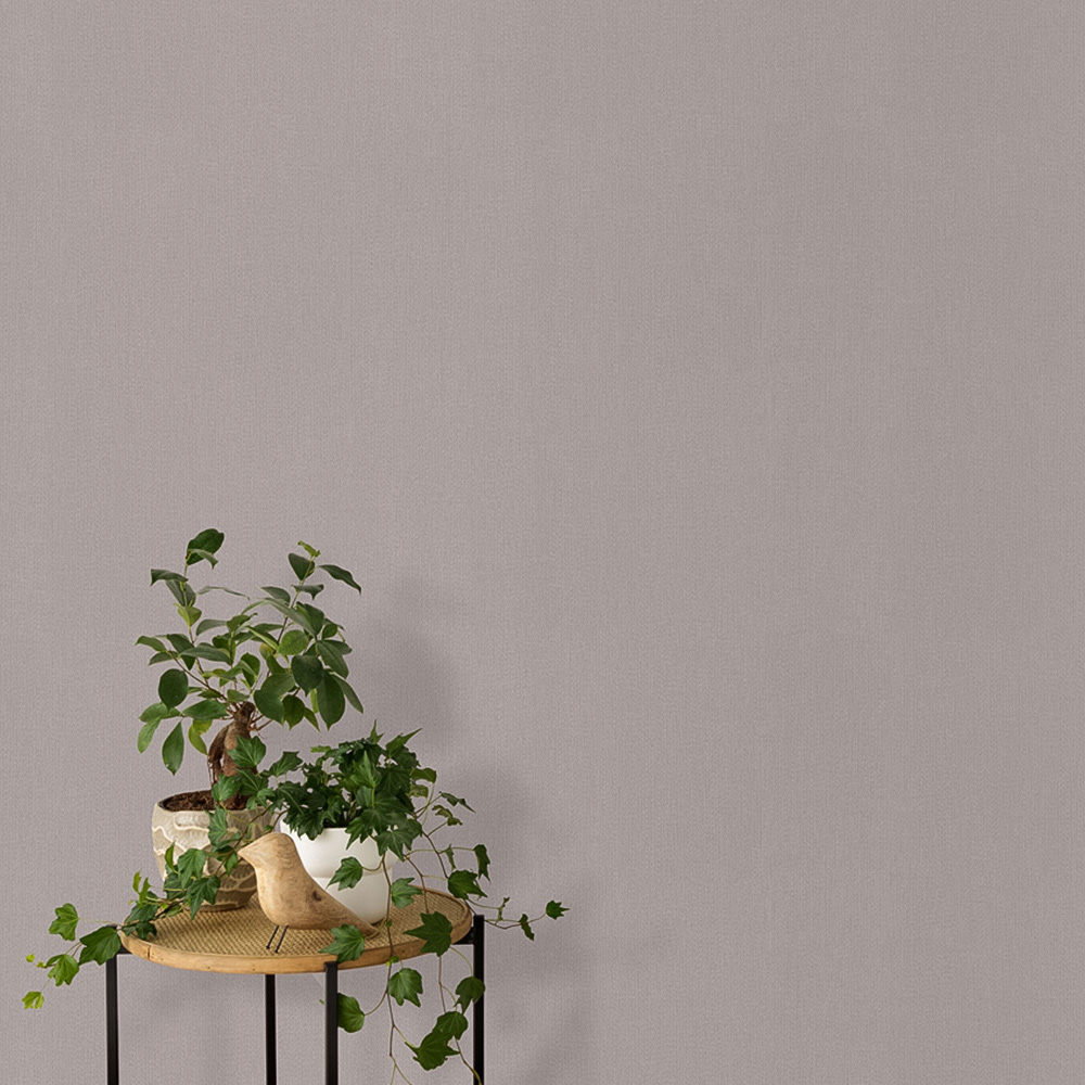 Erismann Decadent Textured Luxury Plain Taupe Vinyl Wallpaper Image 4