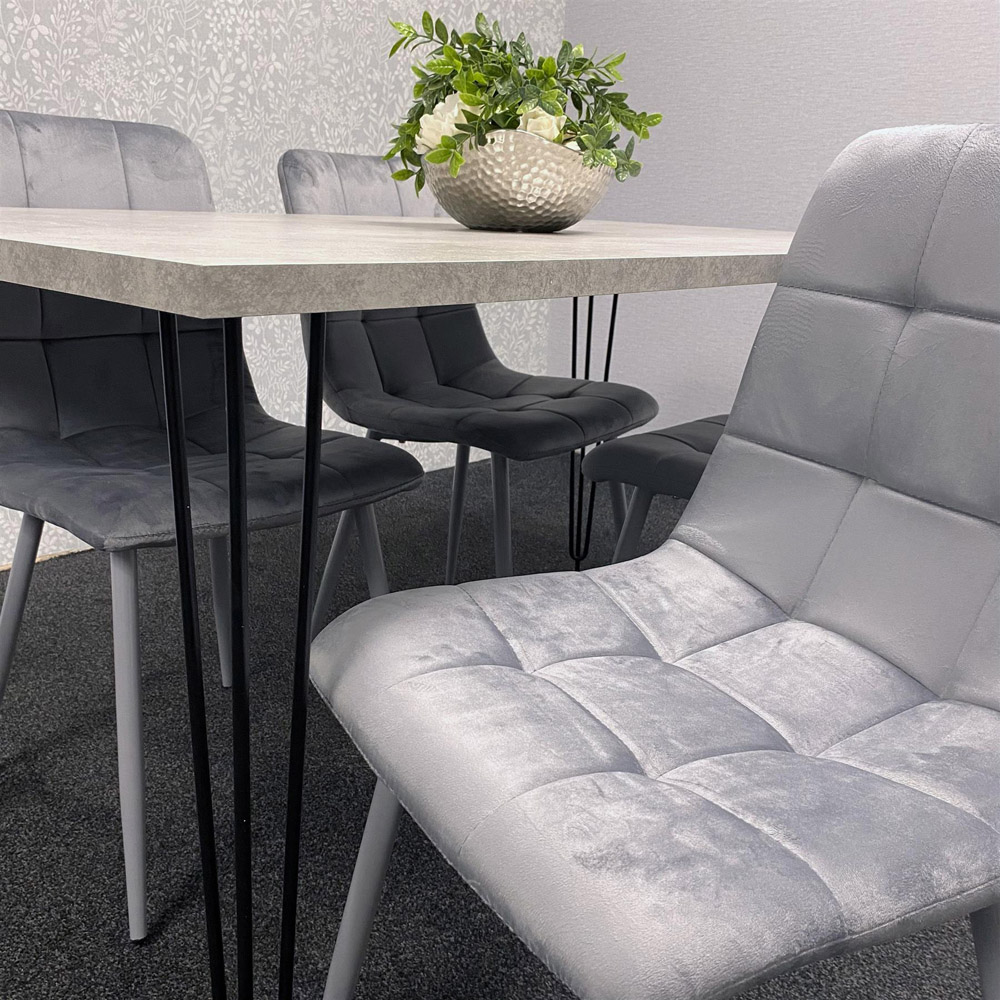 Kosy Koala 4 Seater Grey Dining Table Set Image 5