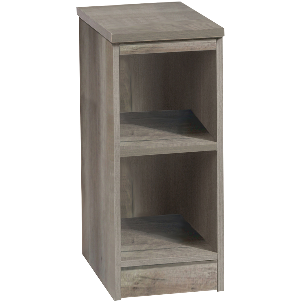 R White Cabinets 2 Shelf Grey Desk Height Bookcase Image 2