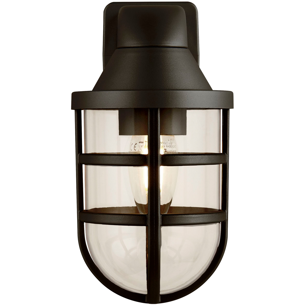 Lighting Collection IP44 Mariner Black Outdoor Wall Light Image 3