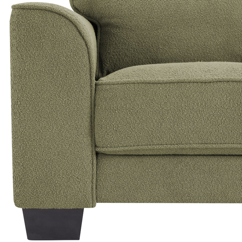 Home Detail Jada 3 Seater Sage Green Boucle Sofa Image 7