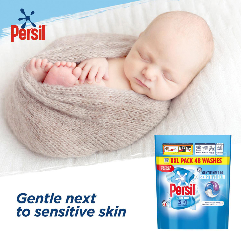 Persil 3 in 1 Non-Bio Washing Capsules 48 Washes 1012.8g 3 Pack Image 8