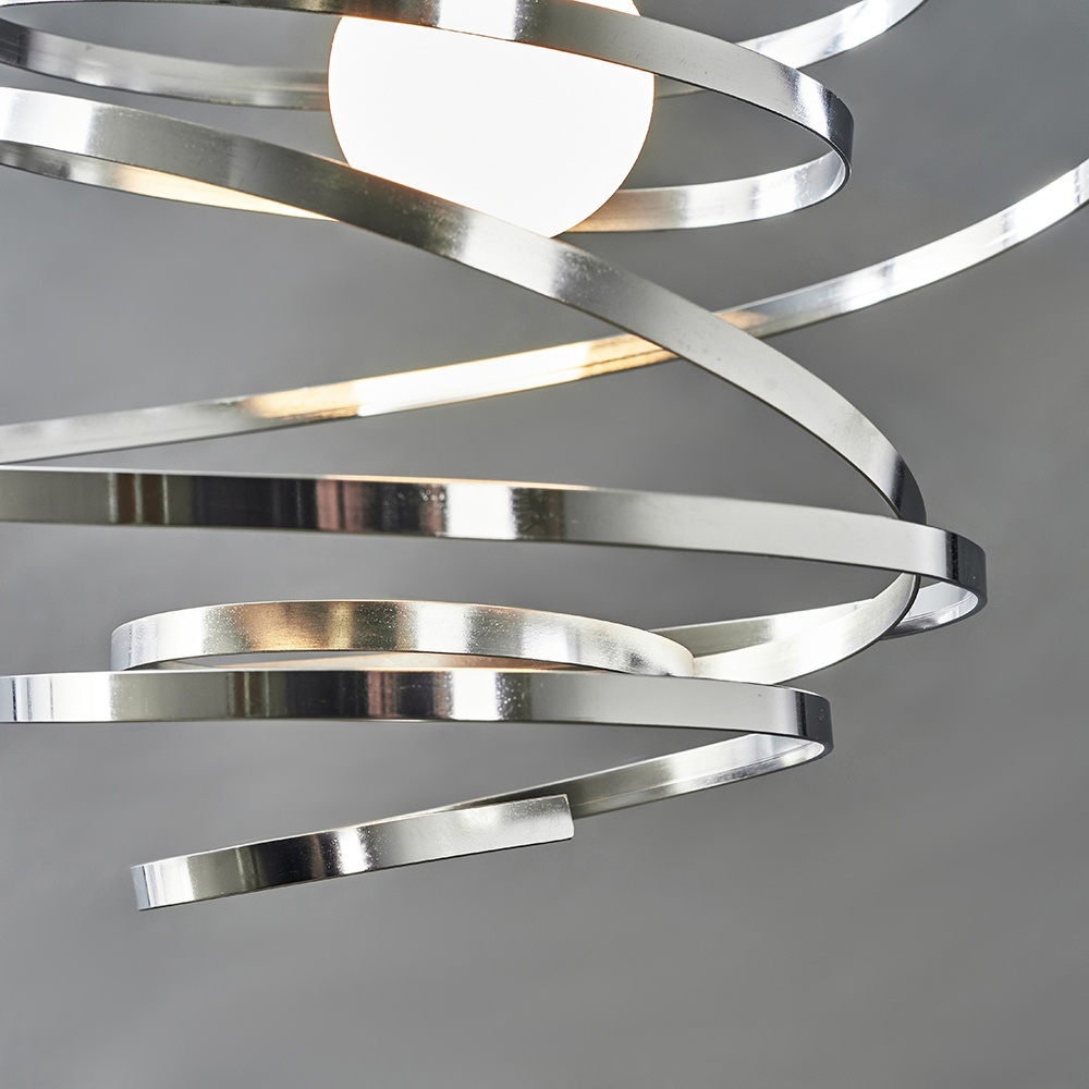 ValueLights Bensson Chrome Twisted Pendant Shade Image 6