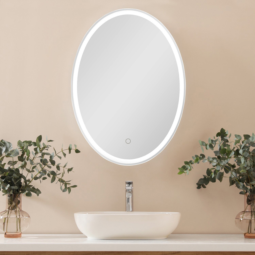 Boston LED Mirror  - Silver / Oval Image 2