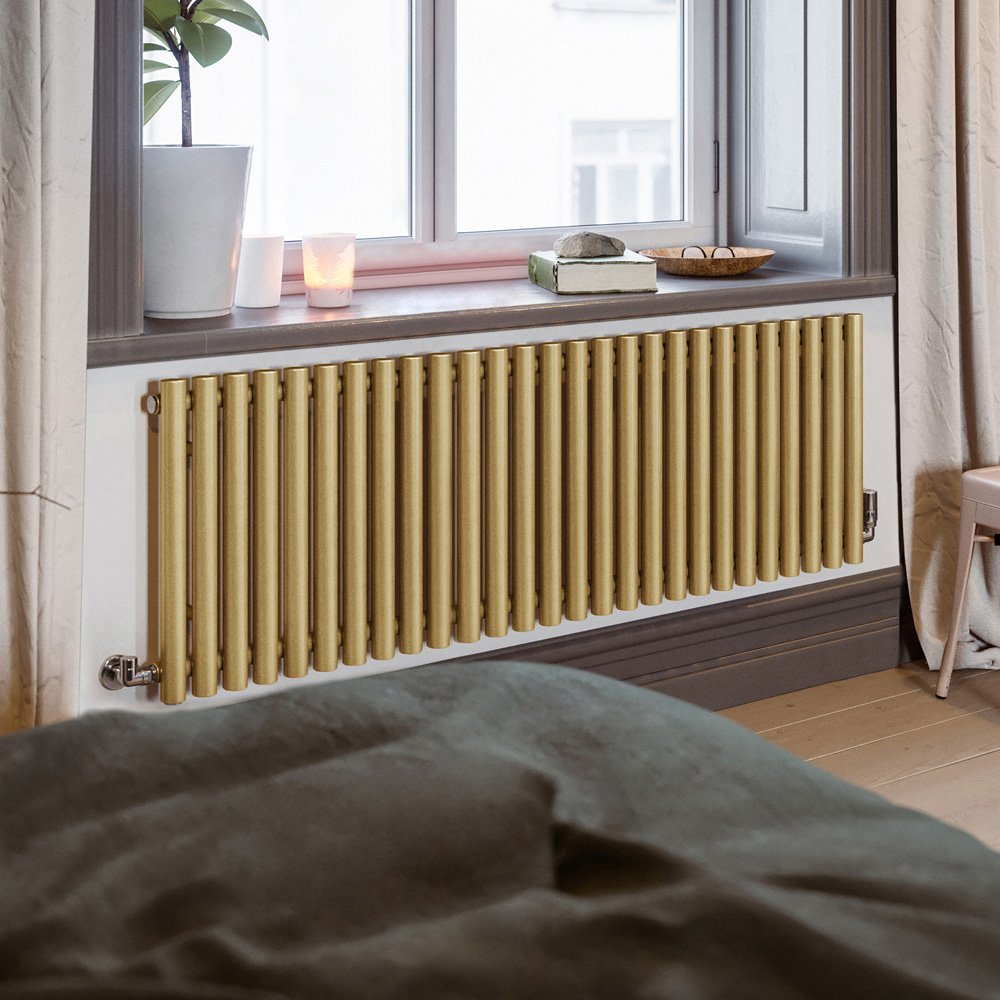 Terma Rolo Room 3399 BTU Brass Radiator 500 x 1470mm Image 2