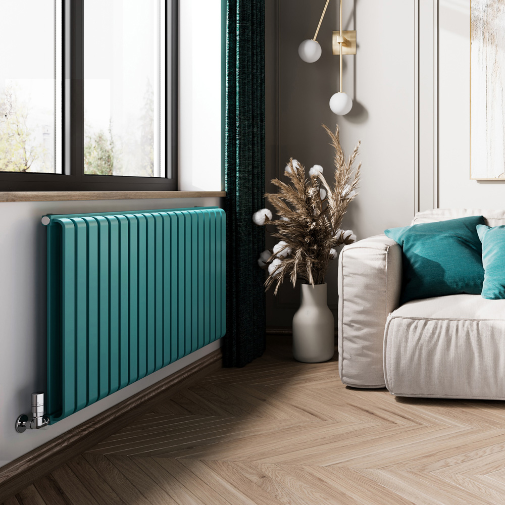 Terma Warp Room 4931 BTU Matt Teal Radiator 630 x 1305mm Image 6
