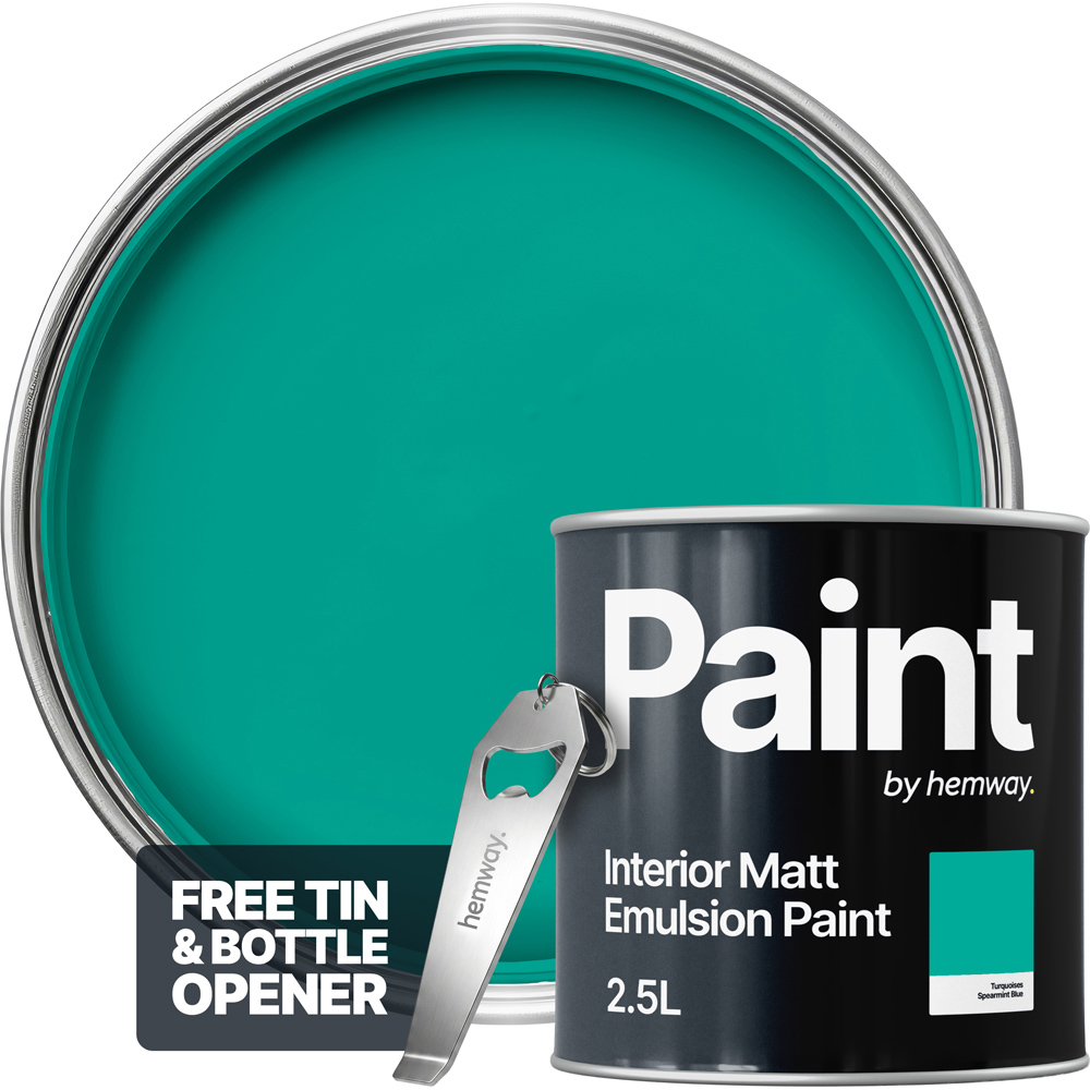 Hemway Spearmint Blue Interior Matt Acrylic Emulsion Paint 2.5L Image 4