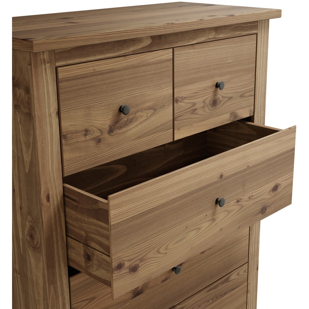 Havana 5 Drawer Pine Chest of Drawers Image 4