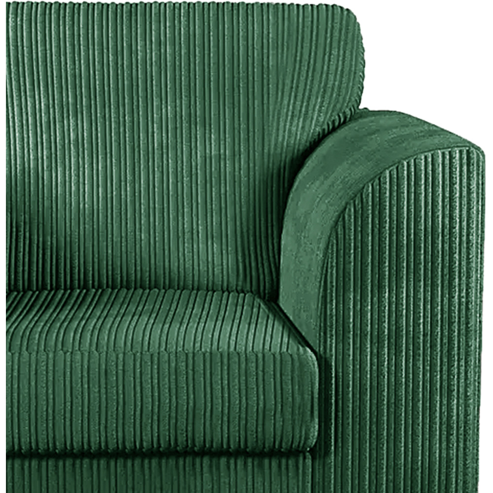 Luxor Single Seater Green Jumbo Cord Armchair Image 4