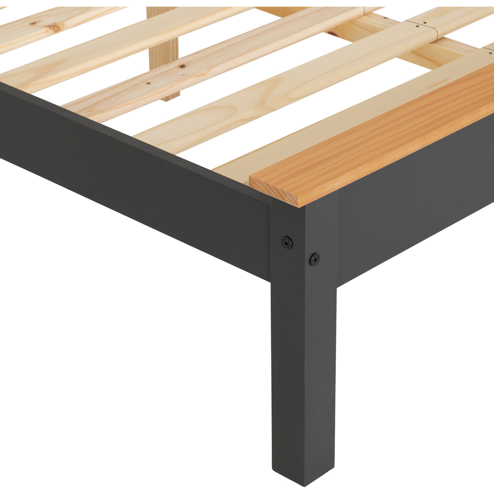 Seconique Monaco Double Grey and Oak Effect Low End Bed Image 3