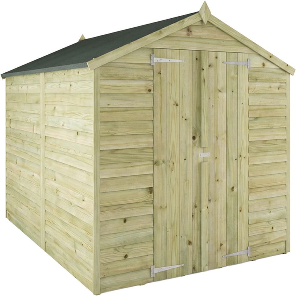 Mercia 8 x 6ft Double Door Overlap Apex Shed Image 3