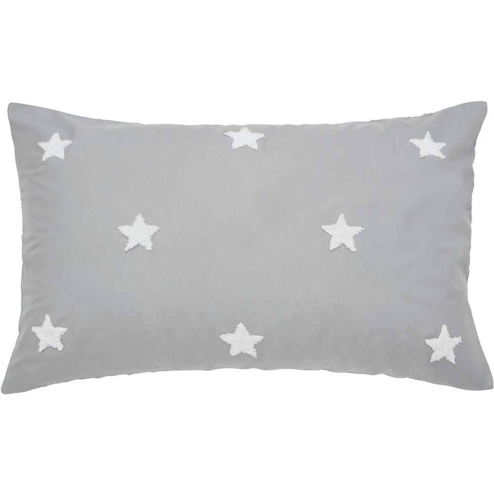 Helena Springfield Tufted Star Super King Size Grey Reversible Duvet Set Image 2