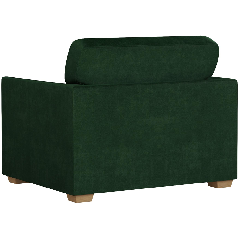 Modo Forest Green Plush Velvet Fixed Back Armchair Image 5