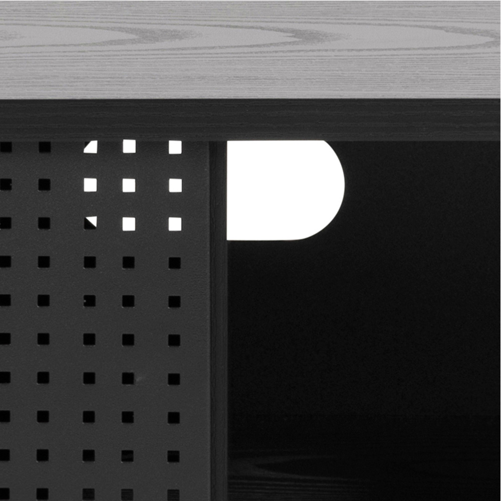 Florence Angus Single Door Black TV Unit Image 7
