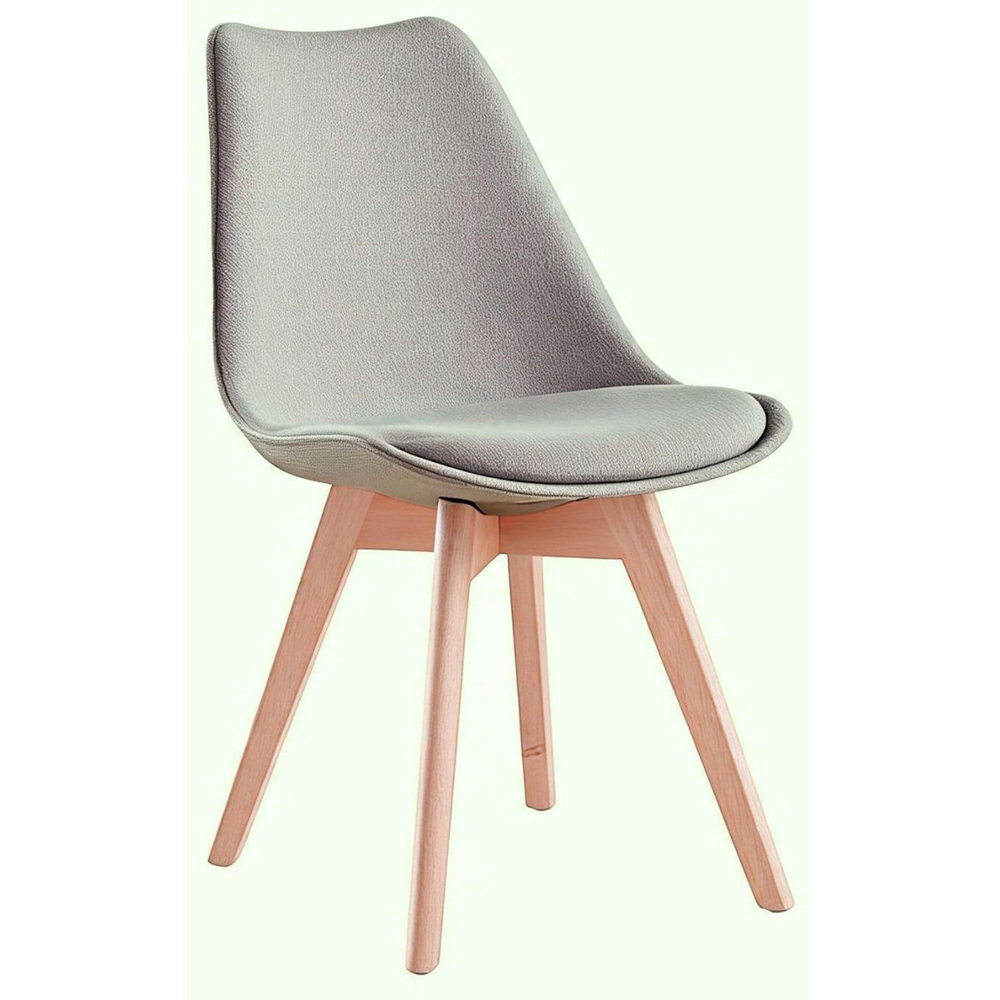 Home Source Braga 4 Seater White Dining Table with Grey Lisbon Chairs Image 3