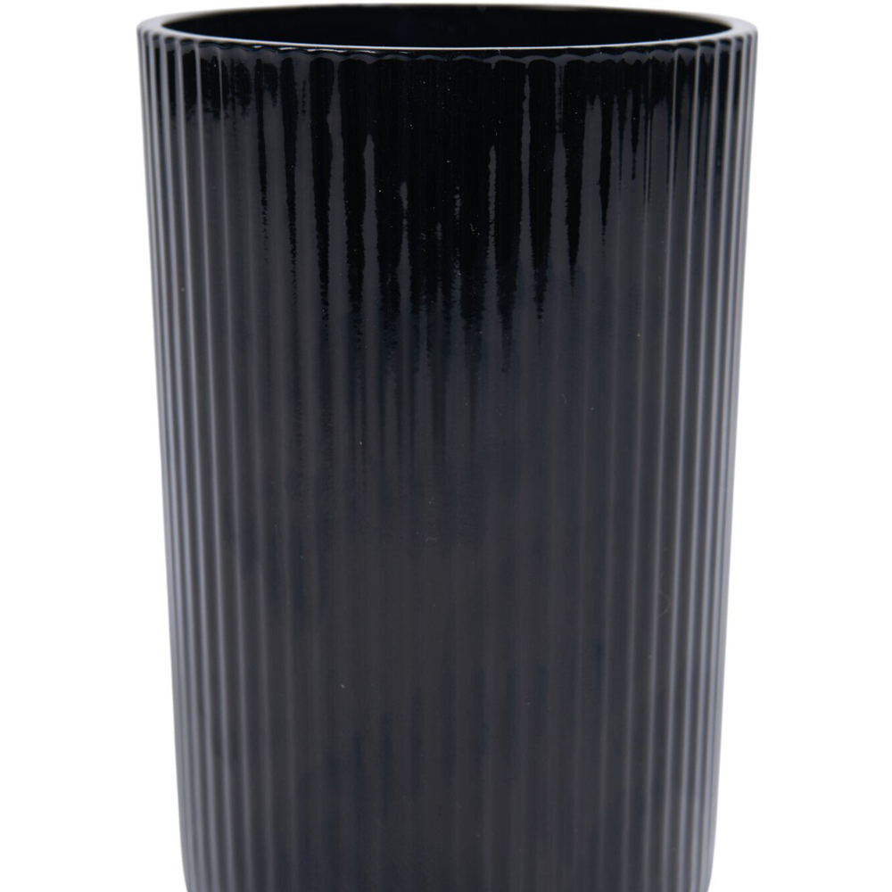 Ribbed Hiball Glass Black Image 3