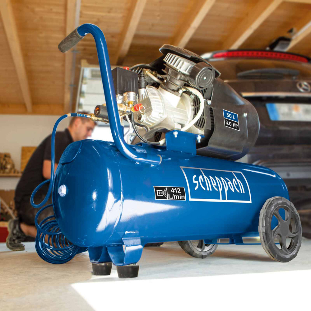 Scheppach HC52DC 3.0HP 50L Double Cylinder Air Compressor 2200W Image 2