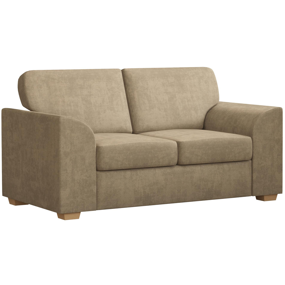 Modo 5 Seater Mink Plush Velvet Fixed Back Sofa Set Image 3