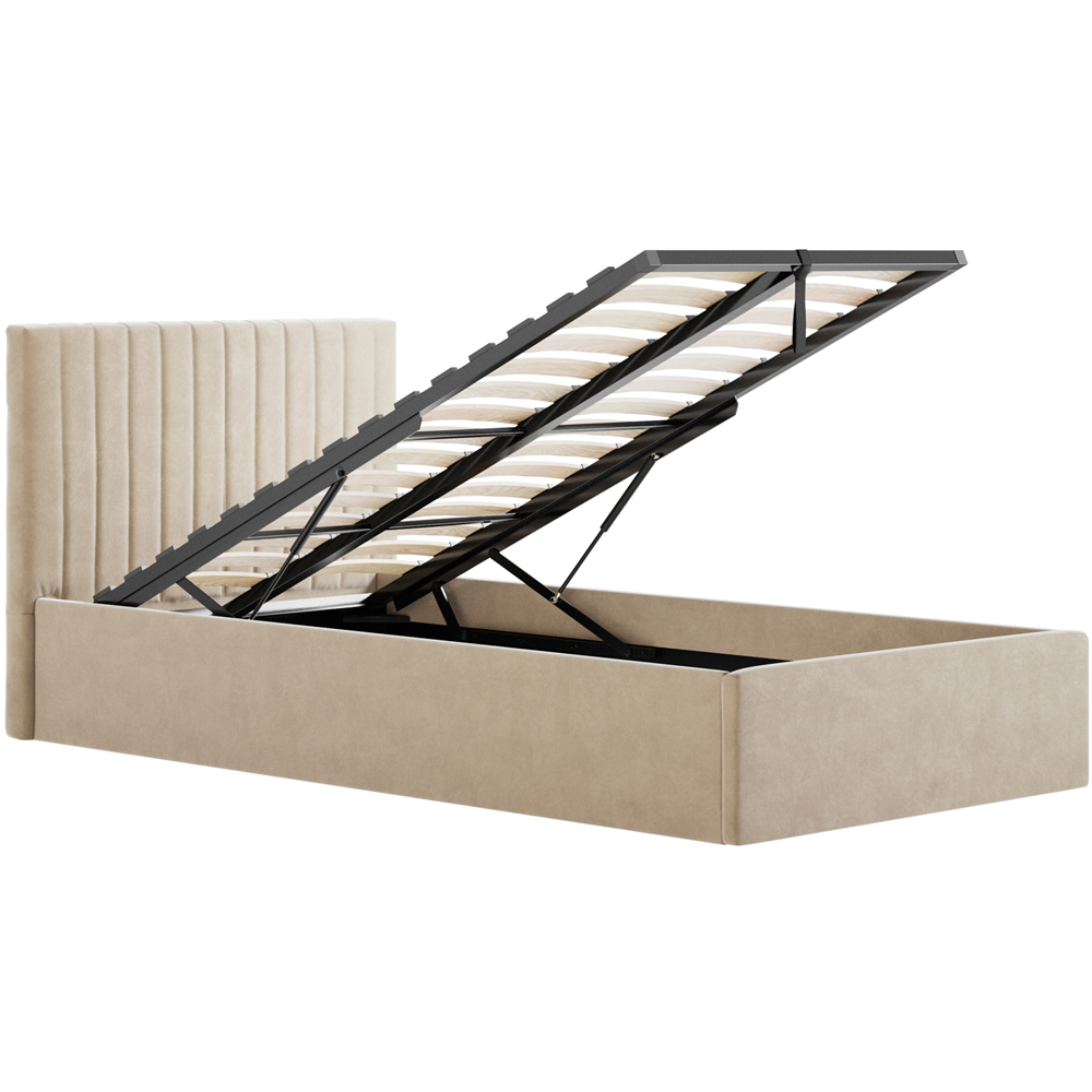 LPD Home Berlin Beige Single Ottoman Bed Image 5