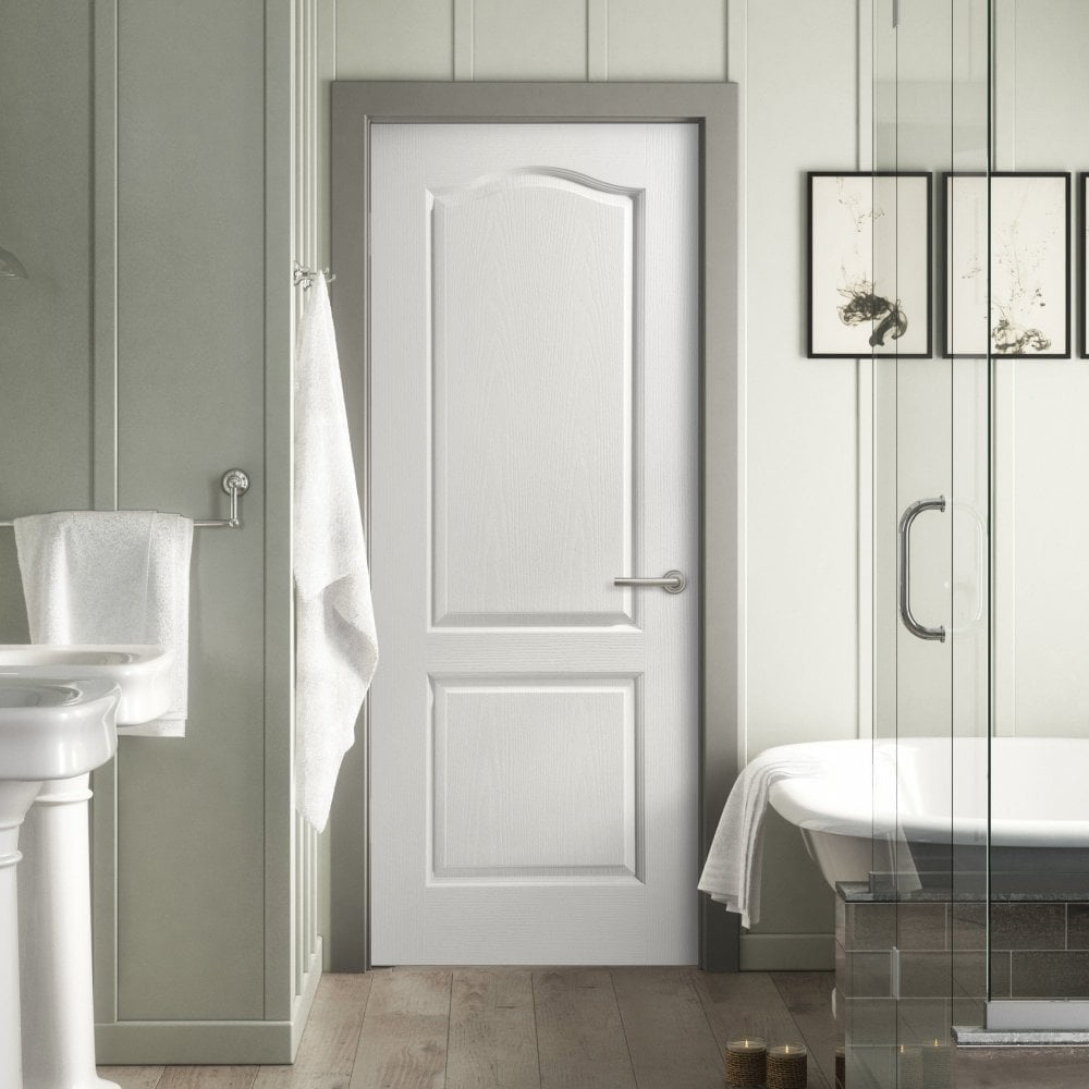 Classique White Moulded Textured 2 Panel FD30 Internal Fire Door 1981 x 762 x 44mm Image 2