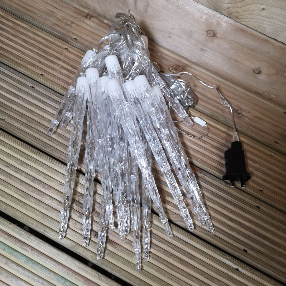 Premier 72 Rainbow LED Clear Cable Icicle String Light 6.9m Image 5