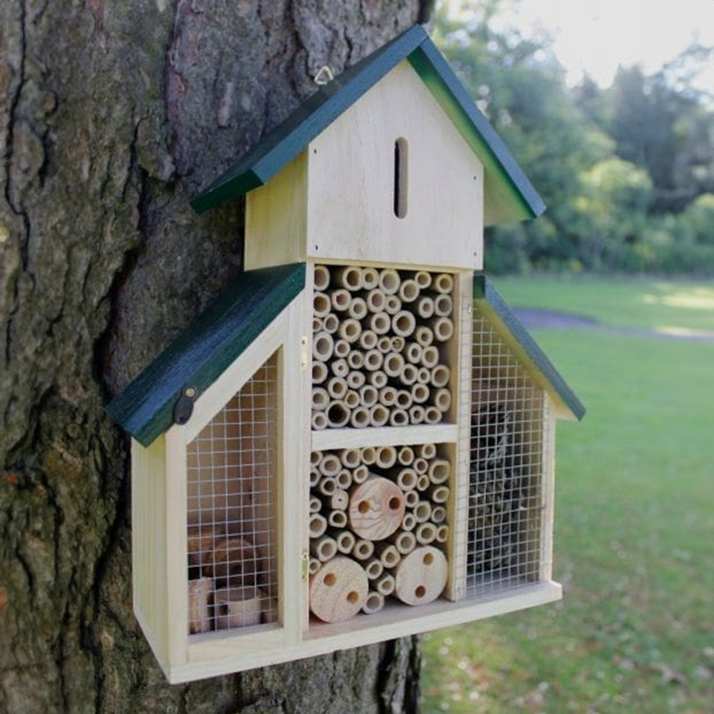 Marco Paul Wooden Insect House with Green Roof Image 2