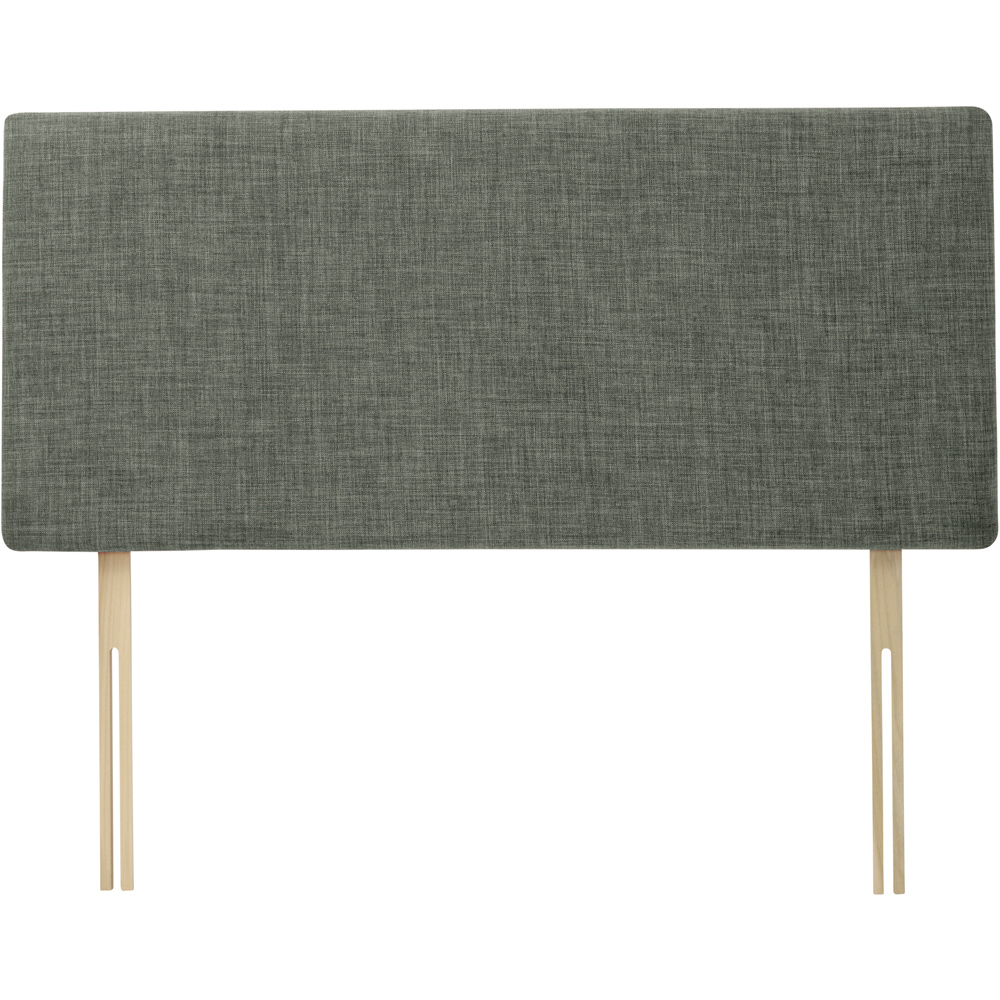 Bedmaster Valencia Small Double Charcoal Linen Plain Headboard Image 2