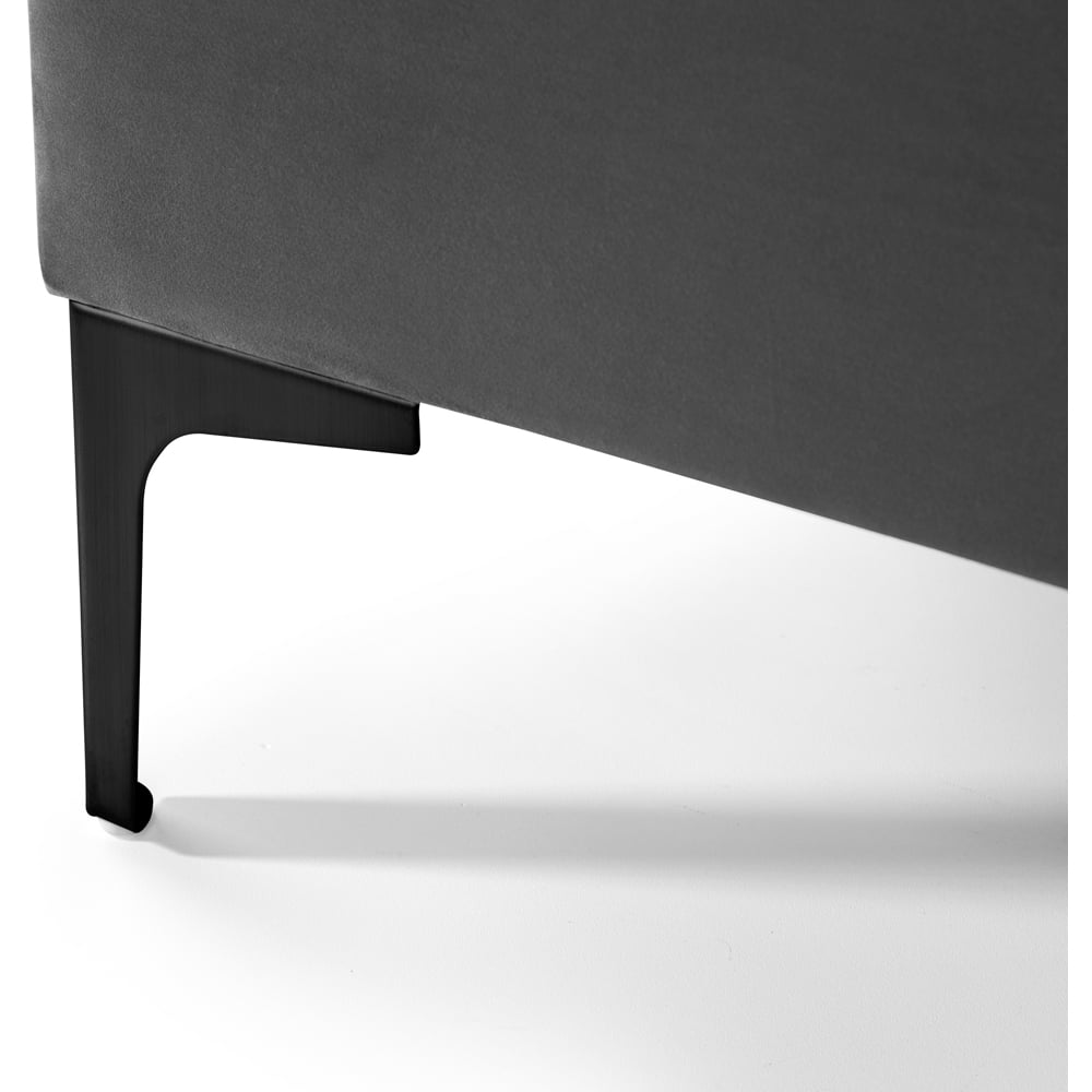 Julian Bowen Sanderson Double Grey Velvet Bed Frame Image 8