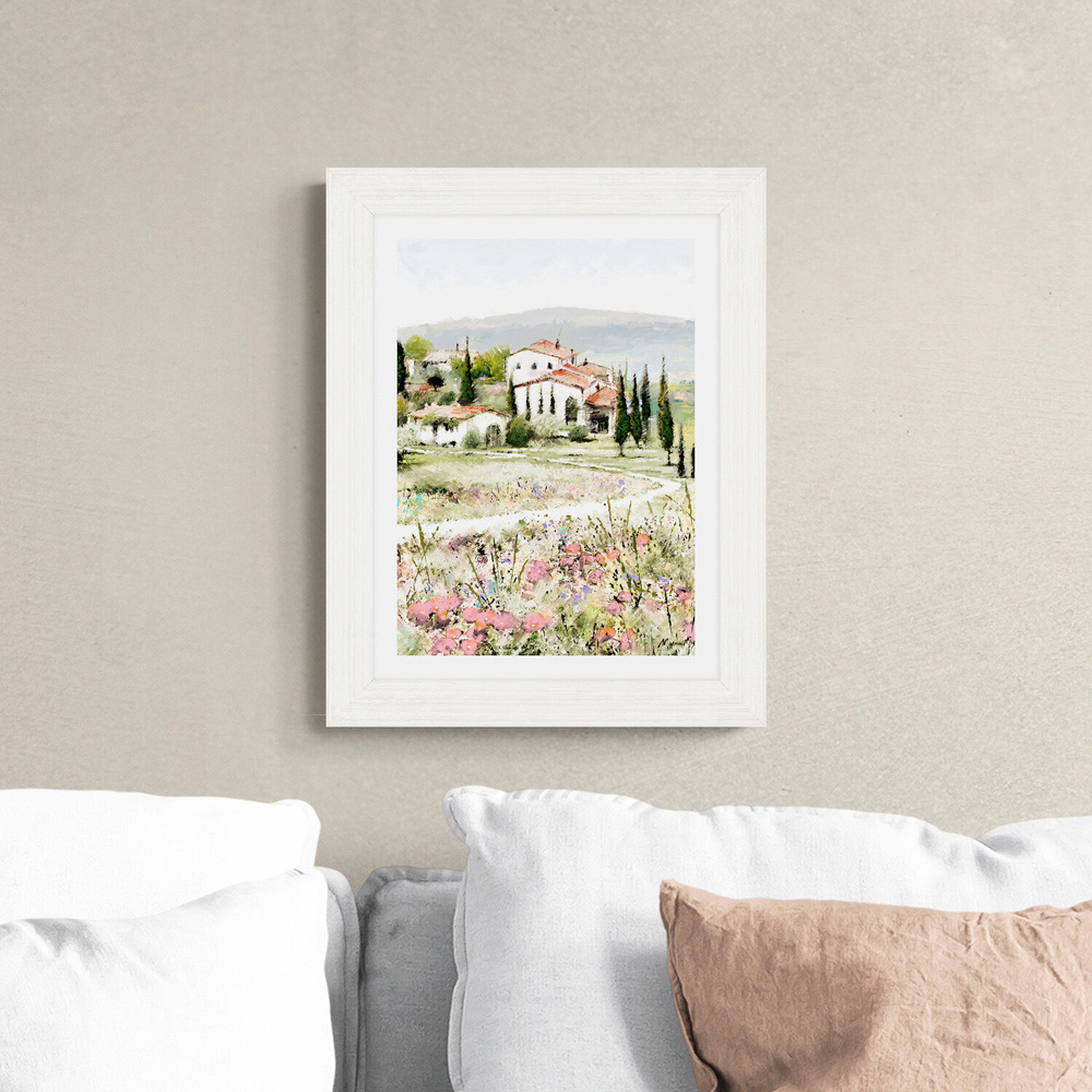 Macneil Villa In Tuscany Framed Print - White Image 2