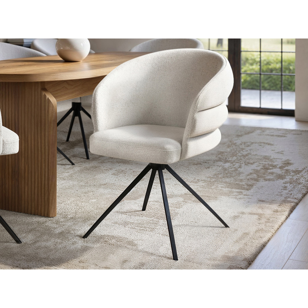 SOLACE+CO Varm Eira 8 Seater Ribbed Wooden Dining Set Image 3