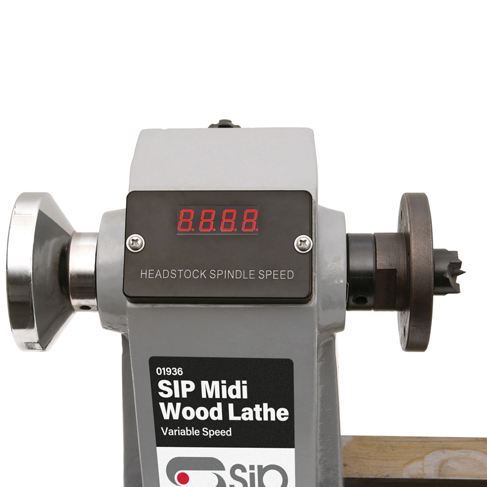SIP Variable Speed Cast Iron Midi Wood Lathe Image 2