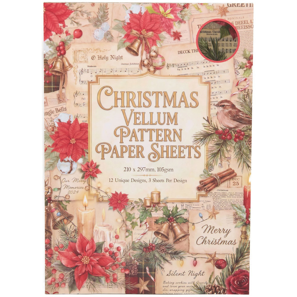 Christmas Vellum Pattern Paper Sheets Image 9