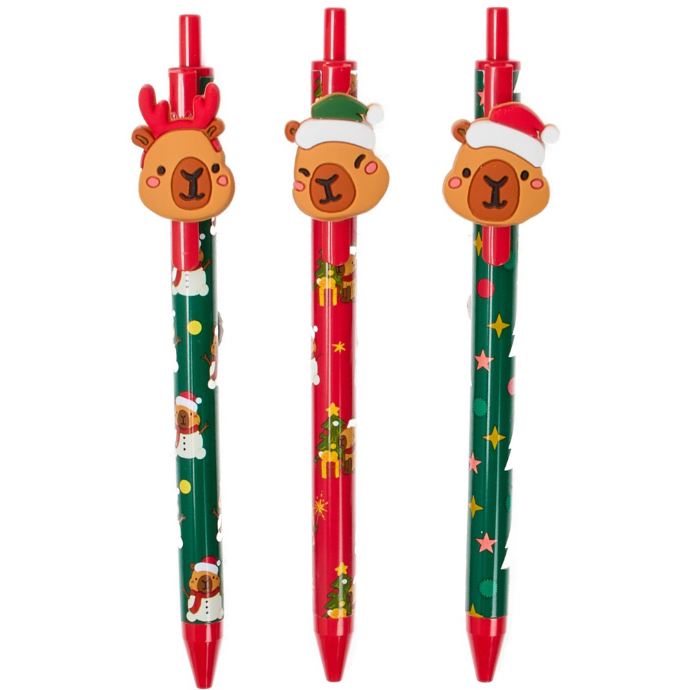 Pack of 3 Xmas Capybara Pens Image 2