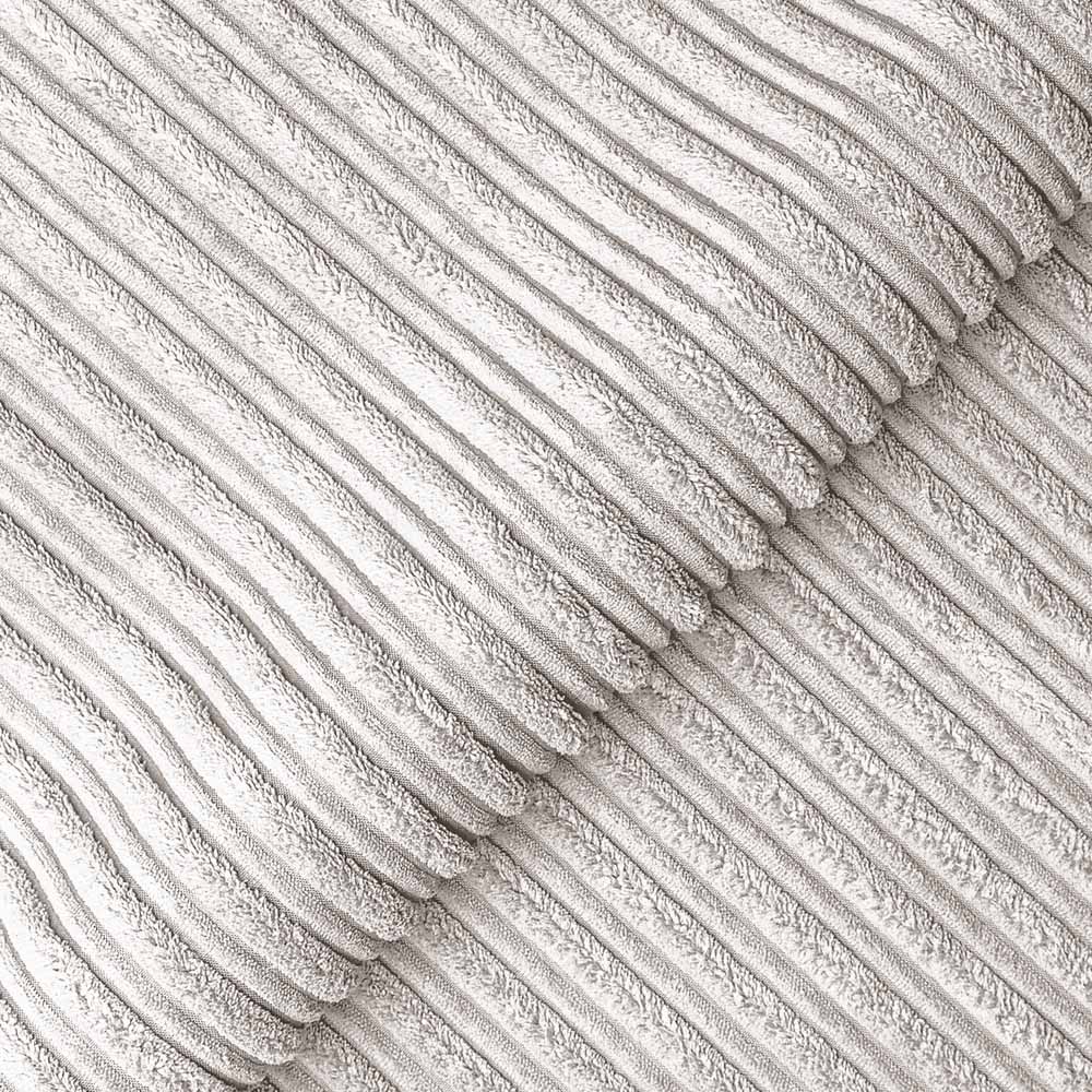 Luxor 4 Seater Silver Jumbo Cord Full Back Sofa Suite Image 5