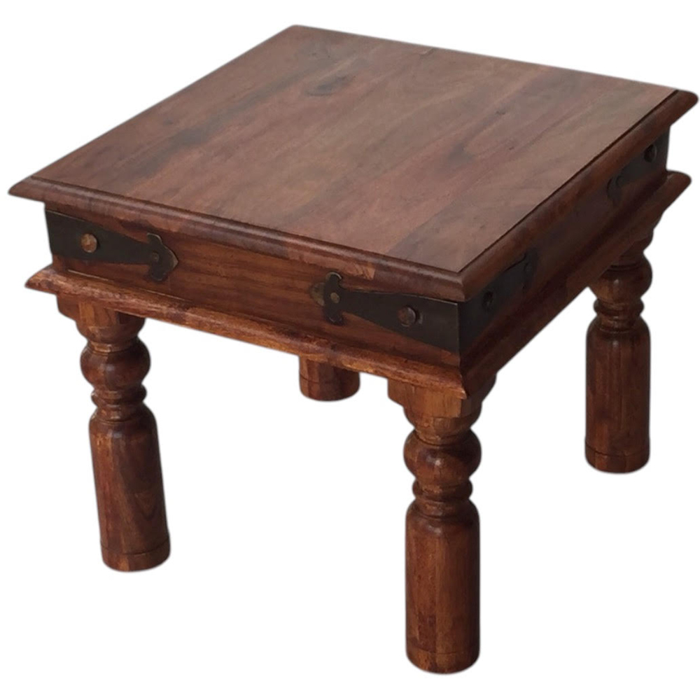 Acacia Home Brown Wooden Square Table Image 2