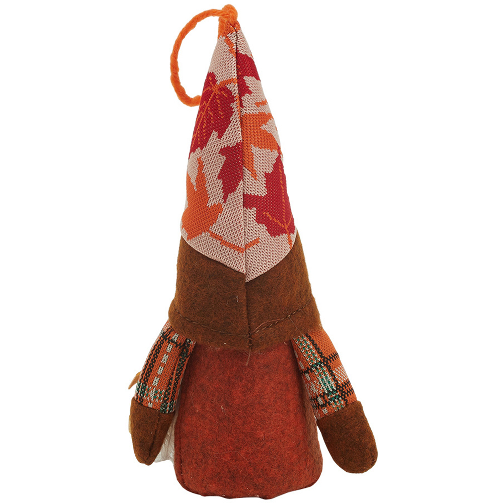 Living and Home Orange Thanksgiving Harvest Maple Gnome LED Ornament 17cm Image 4