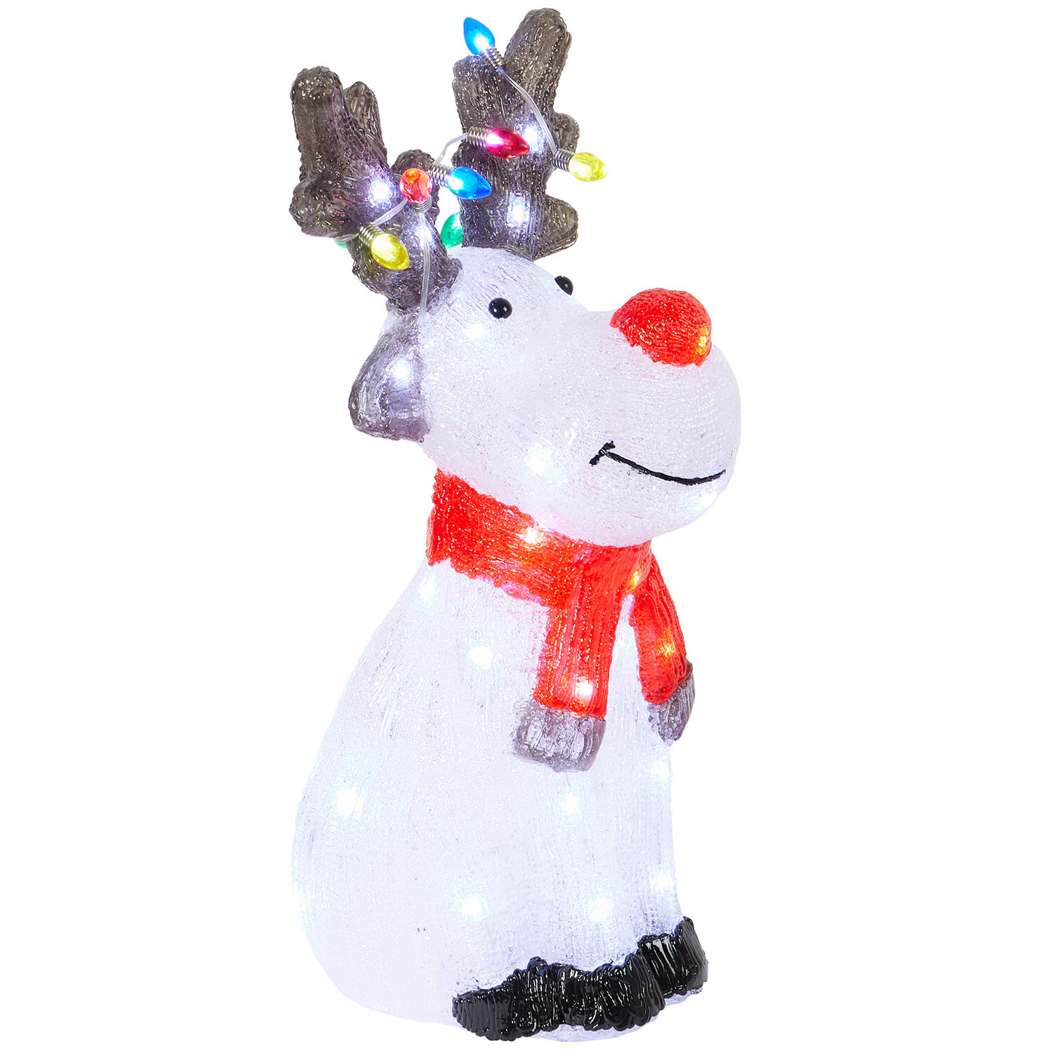 Acrylic LED Happy Moose - White Image 4