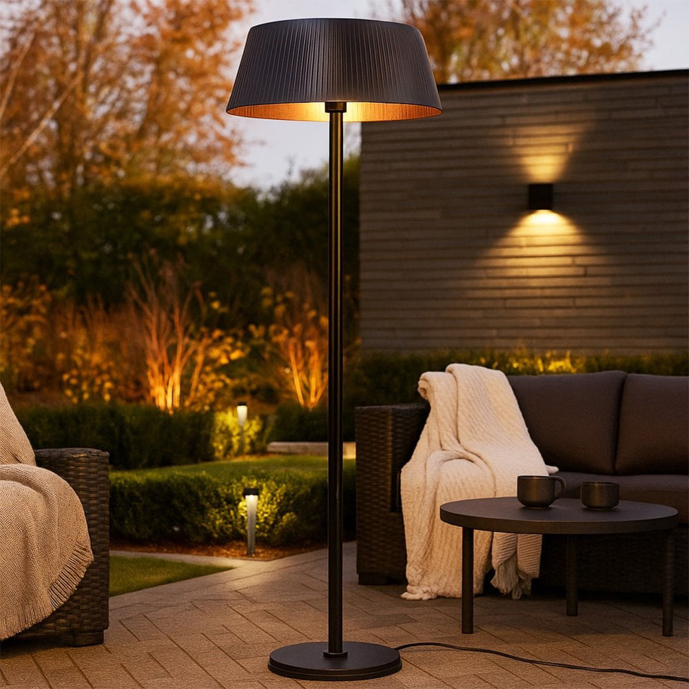 Jack Stonehouse Solara Black Freestanding Lamp Halogen Patio Heater 2000W Image 3