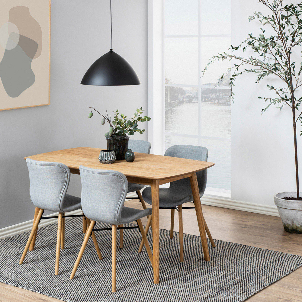 Florence Nagano 6 Seater Dining Table Oak Image 7