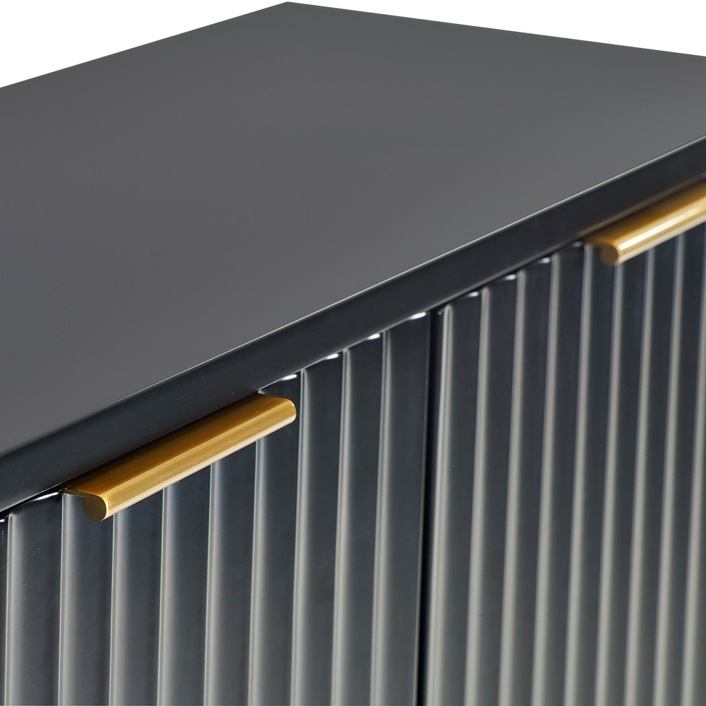 Julian Bowen Murano 2 Door 3 Drawer Matt Black Large Sideboard Image 6