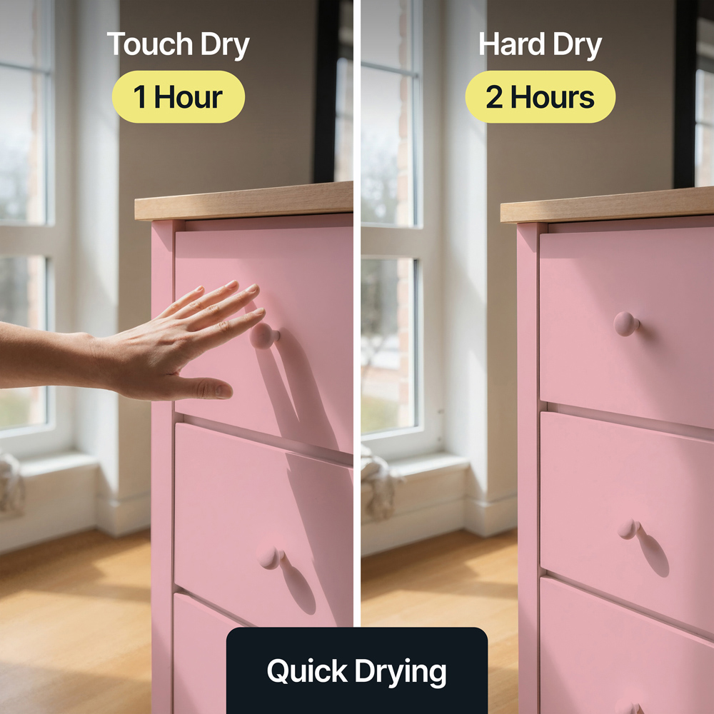 Hemway Sunset Pink Furniture and Walls Matt Chalk Paint 1L Image 7