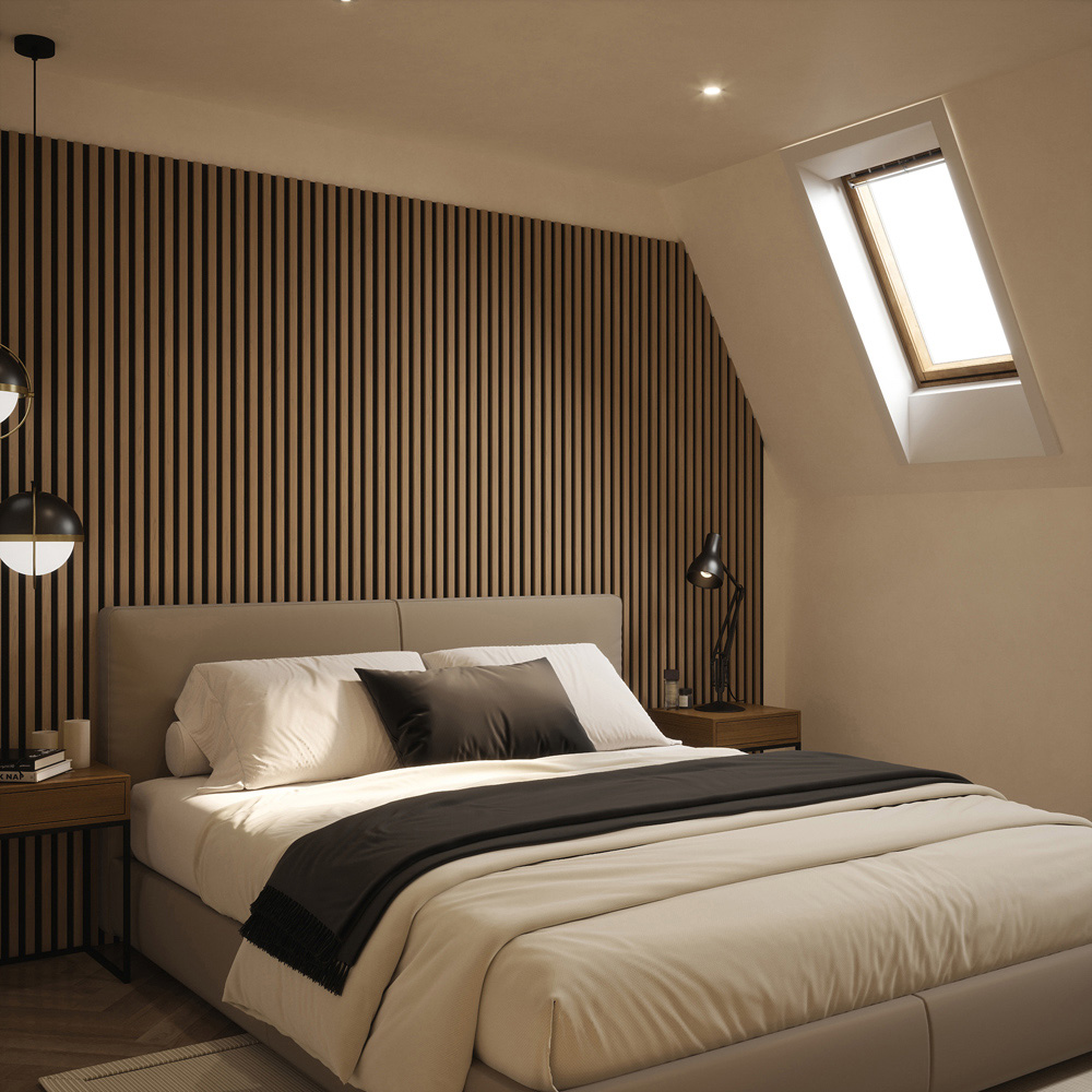 Tuscan Natural Oak PVC Wrapped Acoustic Wall Panel 240 x 60.8cm Image 6