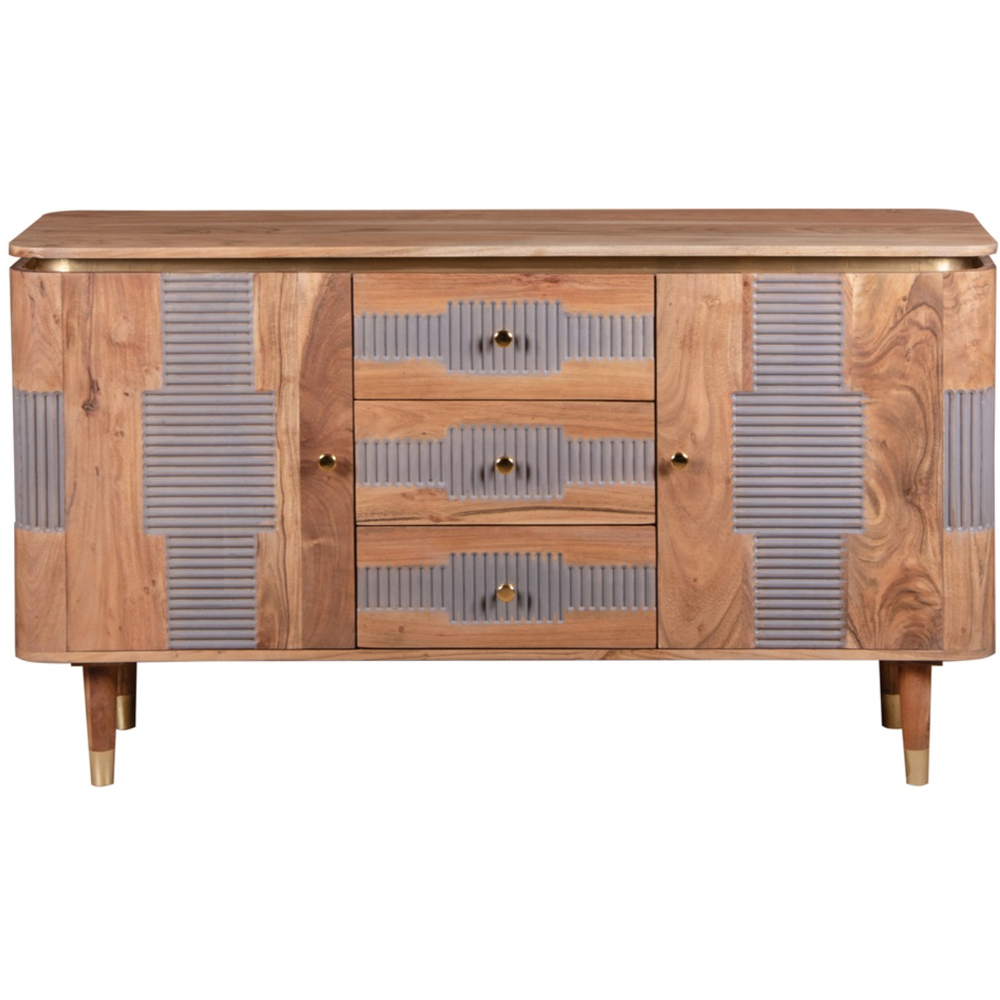 Brooklyn Wilton 2 Door 3 Drawer Acacia Wood Sideboard Image 3