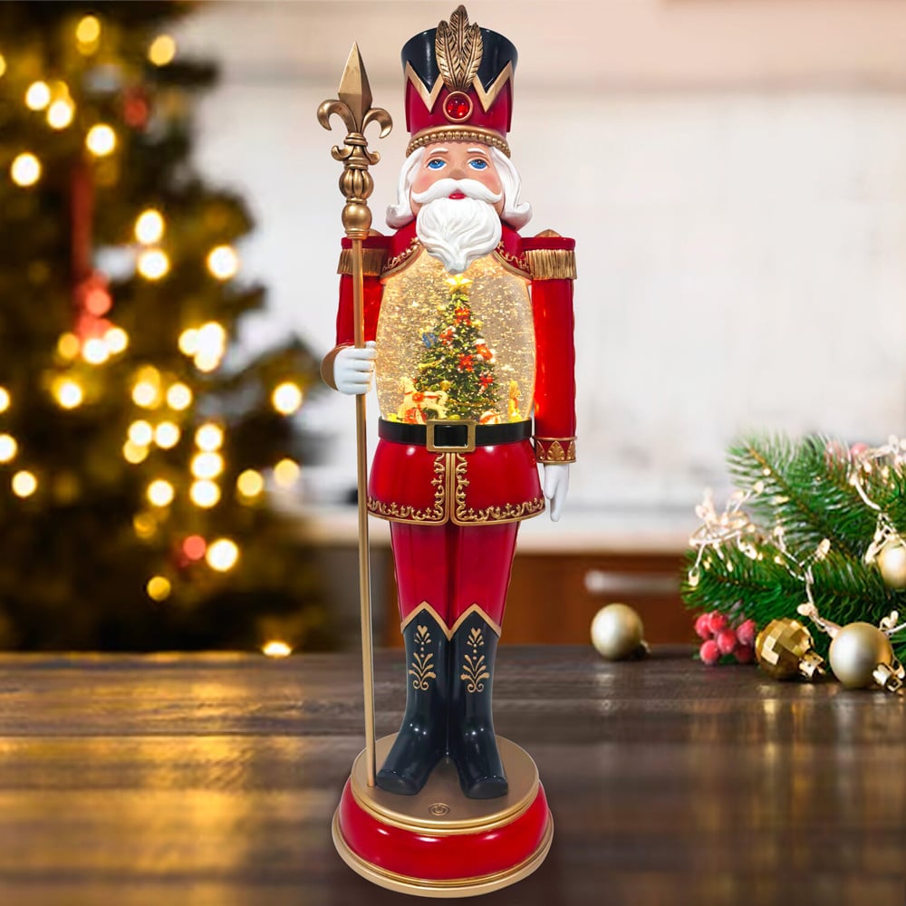 Traditional Glitter Spinning NutcrackerMulticolour Image 2