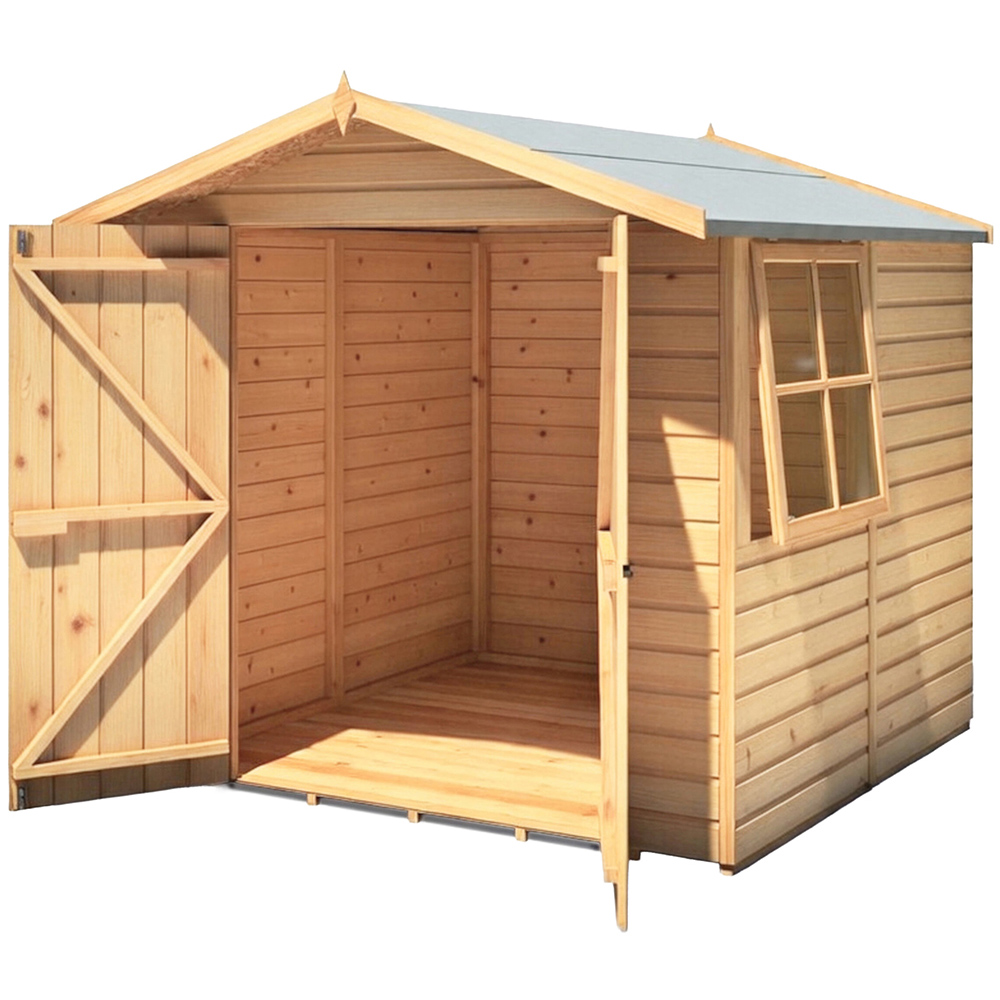 Shire Alderney 7 x 7ft Double Door Dip Treated Shiplap Shed Image 1