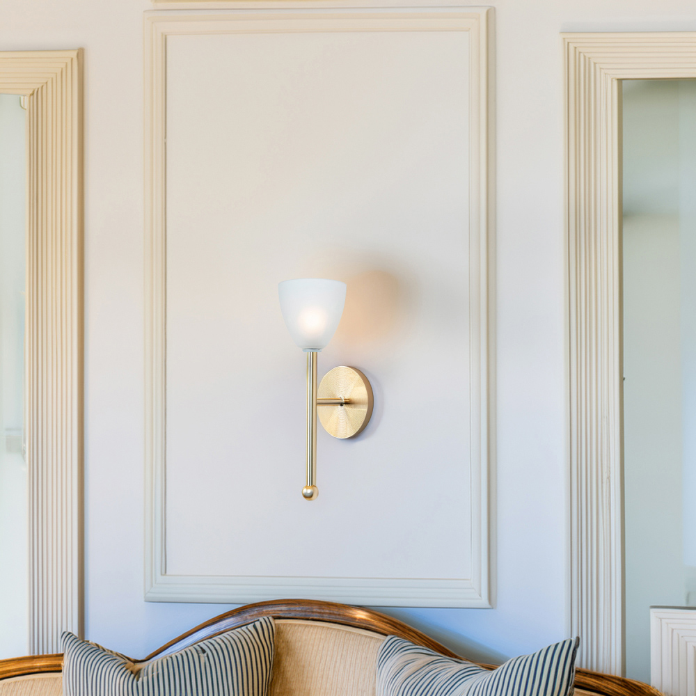 Happy Homewares Frosted White Glass Shade 2 Pack Image 2